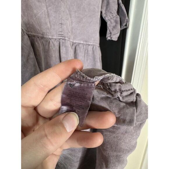 Womens Large Tea n Rose Purple Dress Grunge Boho Cottagecore Fairy Whimsigoth - Picture 5 of 7